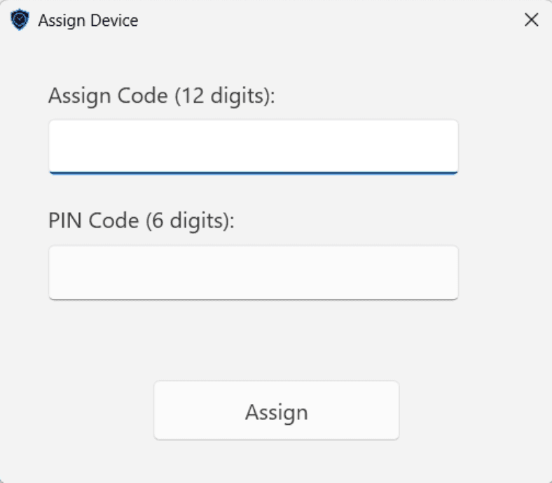 ScrinTime Windows app Assign Device dialog